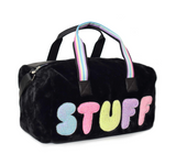 Stuff Black Plush Large Duffle Bag