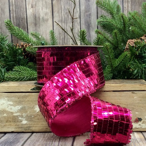 Hot Pink Sequin Ribbon