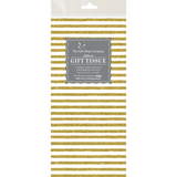 Gold Glitter Stripe Tissue Paper