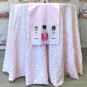 Pink Velvet Nutcracker Table Runner