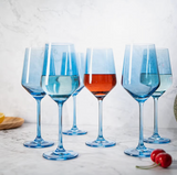 Light Blue Wine Glass