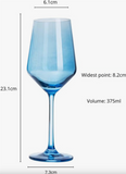 Light Blue Wine Glass