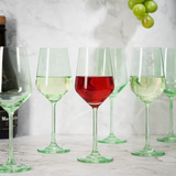 Mint Green Wine Glass