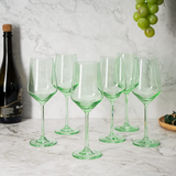 Mint Green Wine Glass