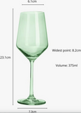 Mint Green Wine Glass