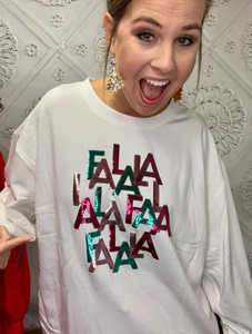 Jules Fa La La Sequin Sweatshirt