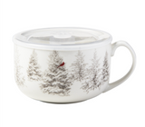 Winter Sketch Soup Mug w/ Lid