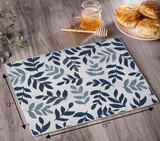 Meadow Blue Leaf Floral Counter Saver