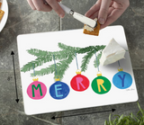 Merry Colorful Christmas Glass Counter Saver