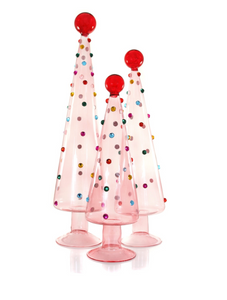 Decorated Dotted Trees - Translucent Pink