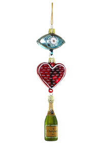 I Heart Champagne Ornament