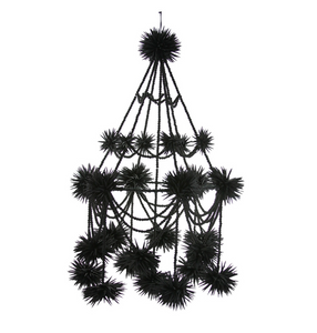 Black Wood Beads Chandelier