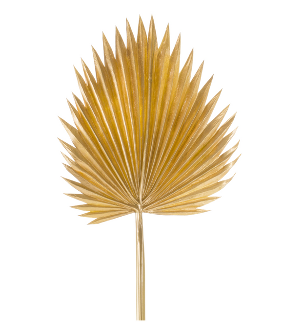 Gold Fan Palm Leaf Spray