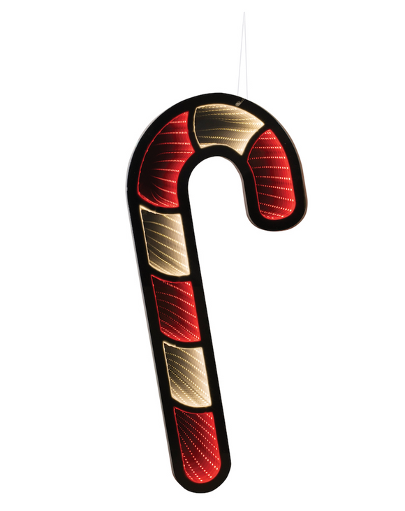 Acrylic Light-Up Infinity Candy Cane - Large