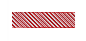 Candy Cane Striped Polyester Ribbon