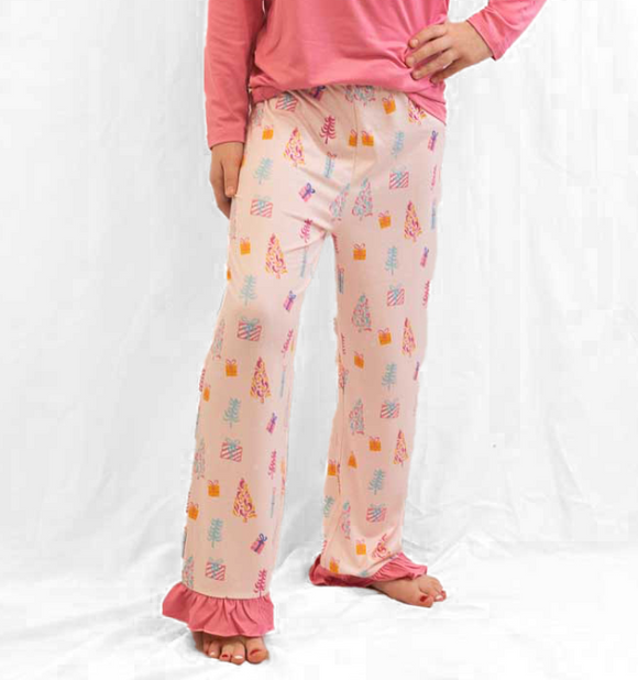 Girls Twinkle Tree Ruffle Sleep Pants