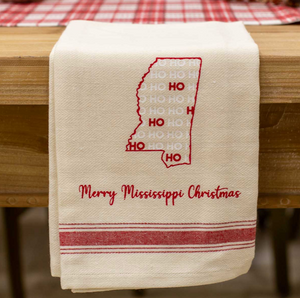 Merry Mississippi Christmas Hand Towel