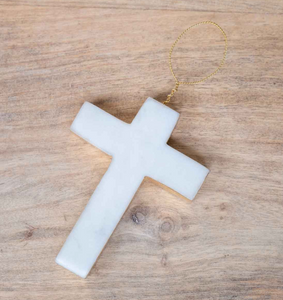 Cross Marble Ornament