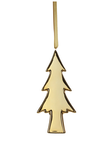 Gold Tree Ceramic Ornament