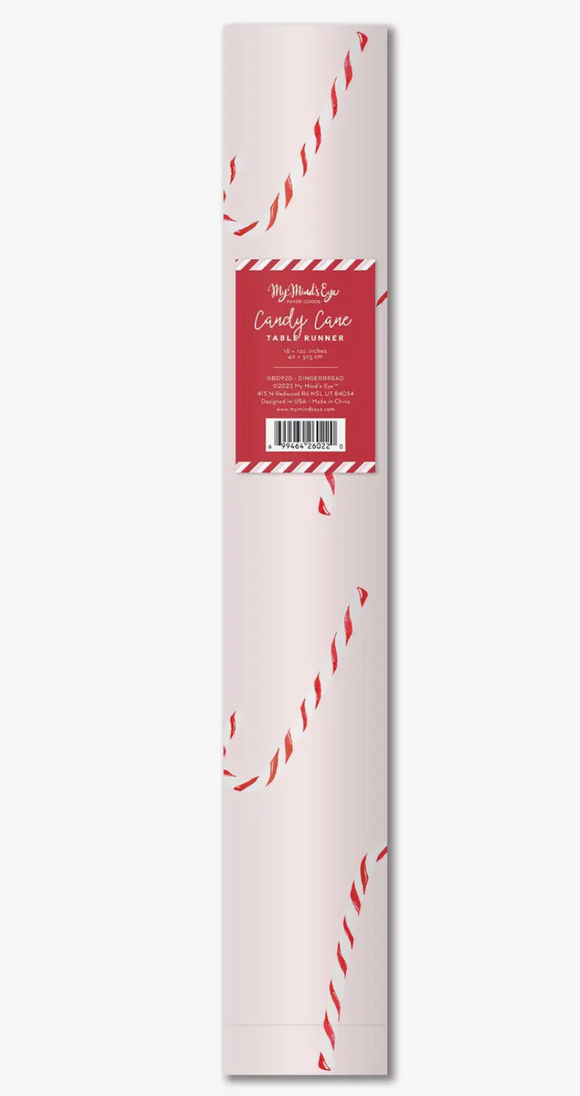 Whimsy Santa Candy Cane Table Runner