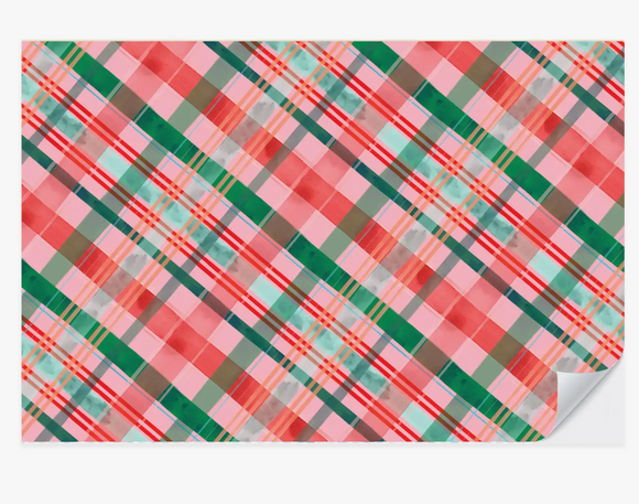 Merry Plaid Christmas Placemat Pad