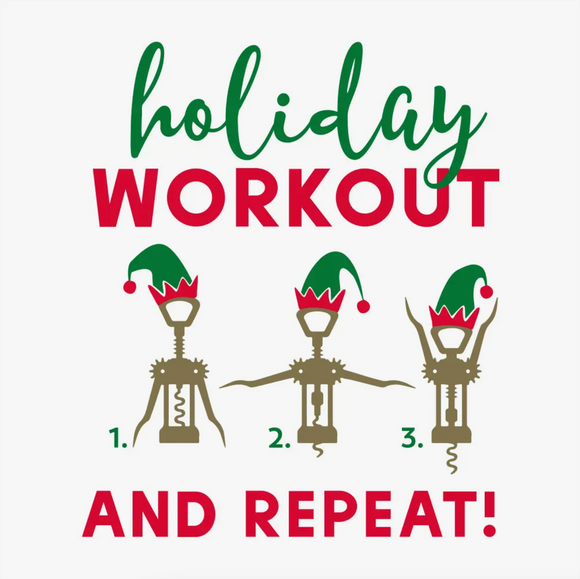 Holiday Workout Beverage Napkins