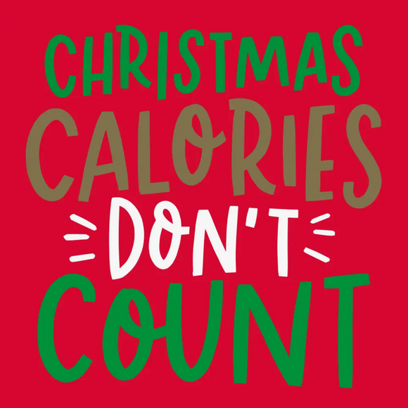 Christmas Calories Don't Count Beverage Napkins