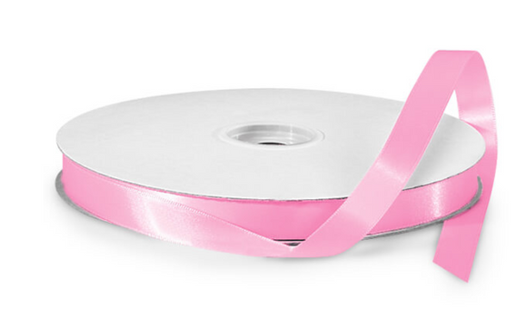 Pink Double Faced Satin Ribbon - 5/8