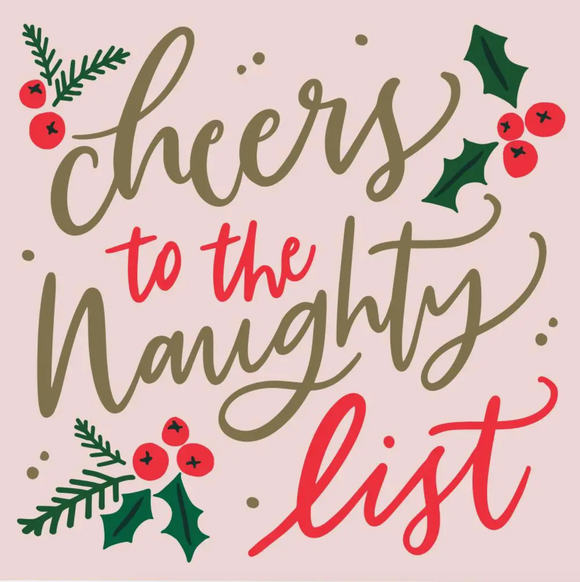 Cheers To The Naughty List Beverage Napkins