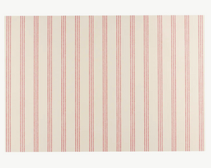 Red Ticking on Cream Placemats