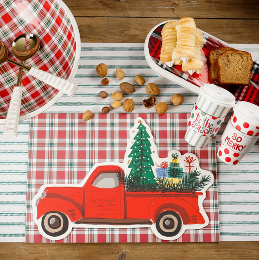 White/Red/Green Plaid Placemats