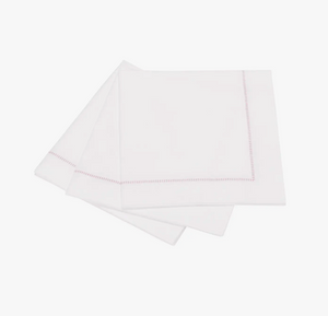 Dusty Rose Hemstitch Beverage Napkins