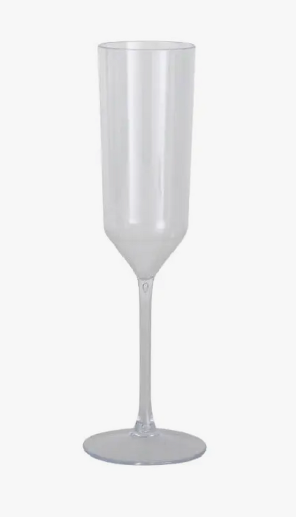 Upscale Round Clear Plastic Champagne Flute Cups