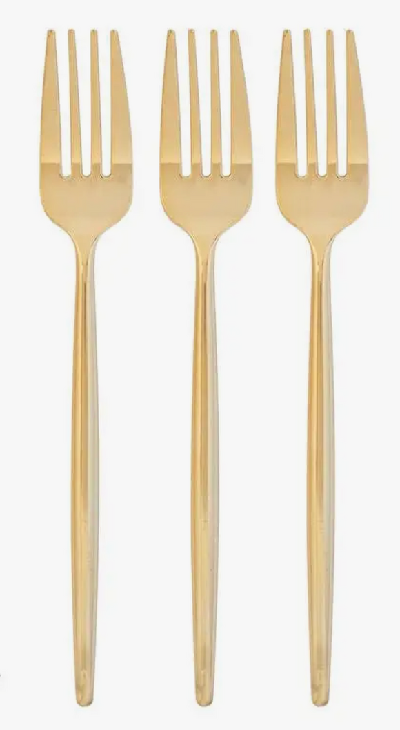 Chic Round Gold Forks