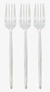 Chic Round Silver Forks