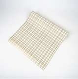 Gold Plaid Paper Table Runner