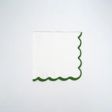 Holiday Scallop Beverage Napkins