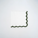 Holiday Scallop Beverage Napkins