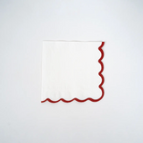 Holiday Scallop Beverage Napkins