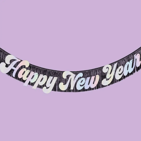 Happy New Year Banner w/ Fringe