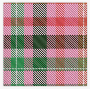 Red/Pink/Green Plaid Beverage Napkins