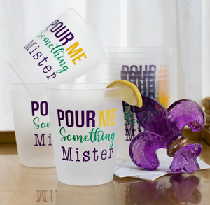 Pour Me Something Mister Party Cups Frosted/Multi