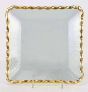 Latouche Square Serving Tray Clear/Gold