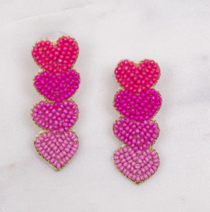 Hearts Beaded Earrings