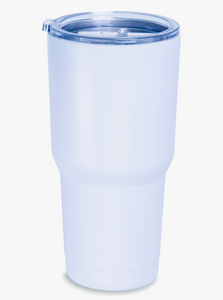 Powder Coated Tumbler - White