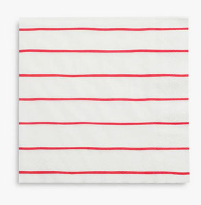 Frenchie Striped Candy Apple  Beverage Napkins