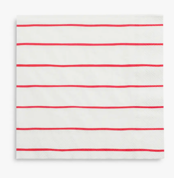 Frenchie Striped Candy Apple  Beverage Napkins