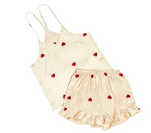 Hearts Cami + Ruffled Shorts PJ Sets