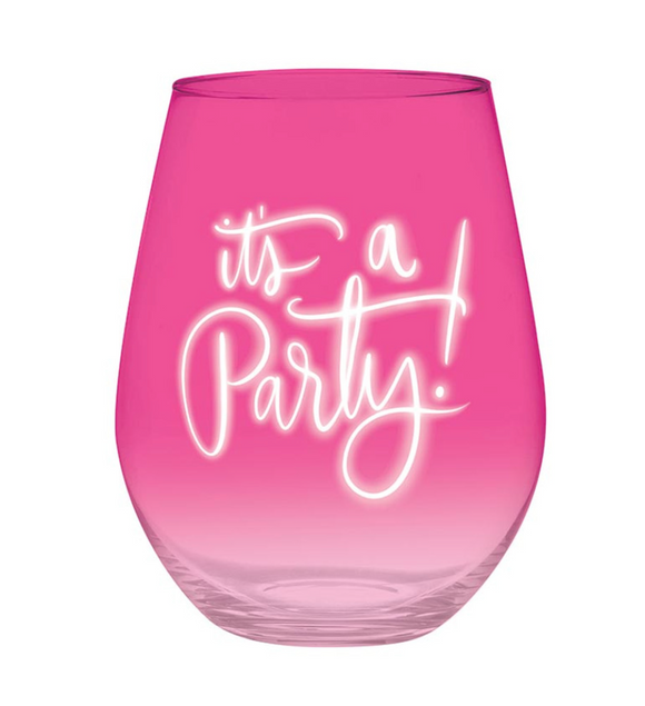 It's a Party Jumbo Wine Glass