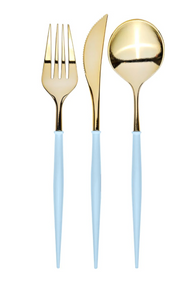 Bella Cutlery - Gold/Sky Blue Handle